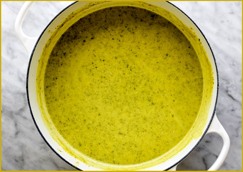 Рецепт супа-пюре из кабачков шаг 4