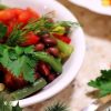 Рецепт вкусного салата с фасолью и овощами