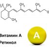 Витамин А - ретинол и его действие на человека